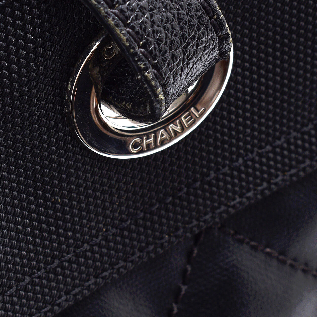 Chanel - Black Quilted Coated Canvas Paris Biarritz Bag